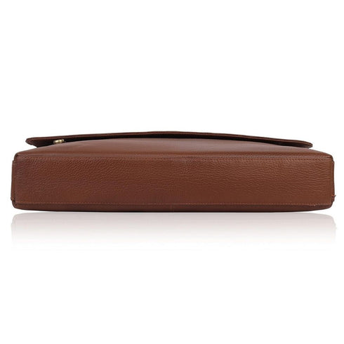 Vinay Flap Genuine Leather Slim Laptop Bag/ Office Bag Hive